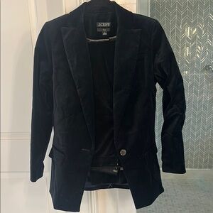 J.Crew Black Velvet Blazer and pants